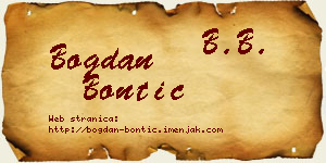 Bogdan Bontić vizit kartica